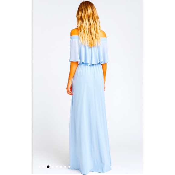 Show Me Your MuMu Hacienda Maxi Dress Large Blue - Picture 2 of 6